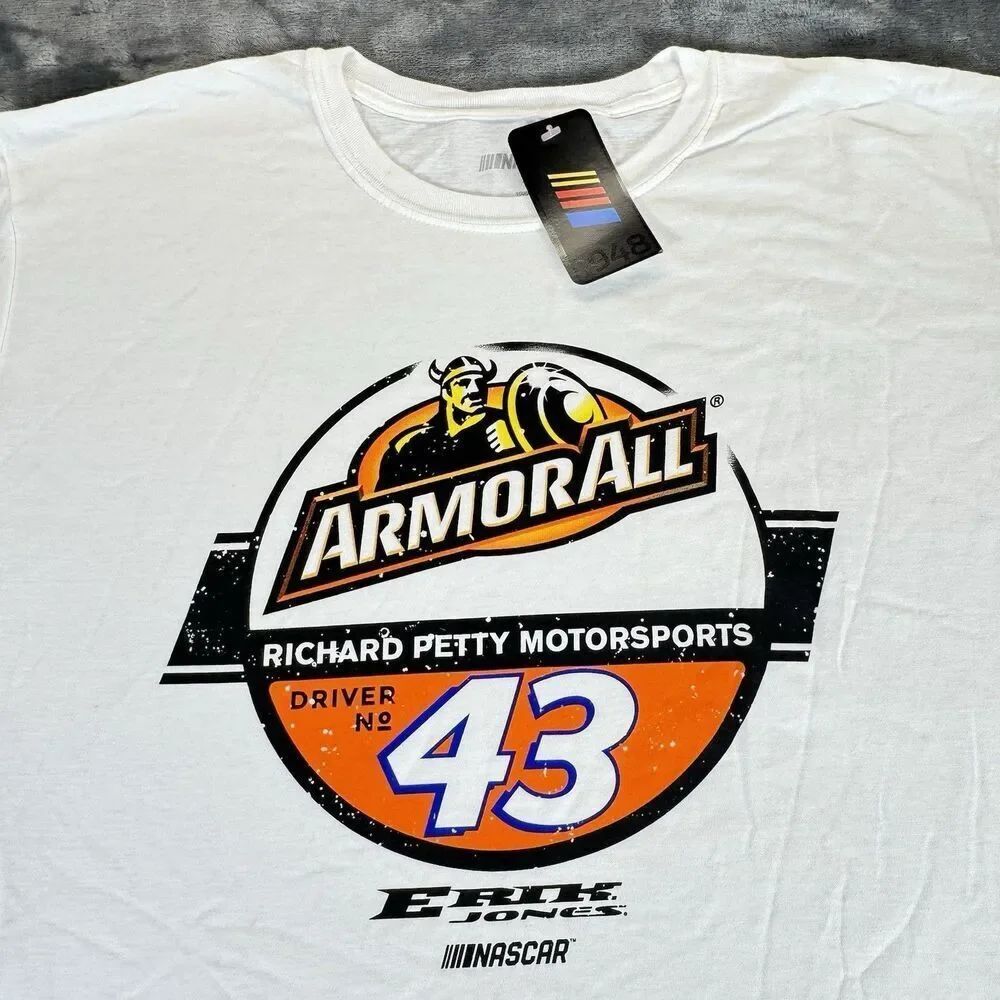 Erik Jones 3XL Checkered Flag Armor All Graphic T-Shirt Tee Nascar Racing White